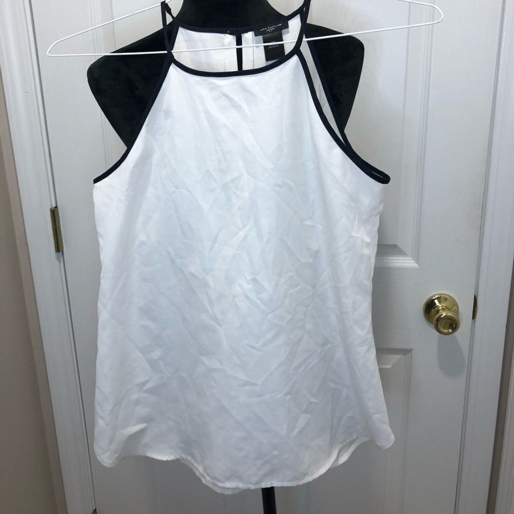 Ann Taylor white sleeveless top petite x small